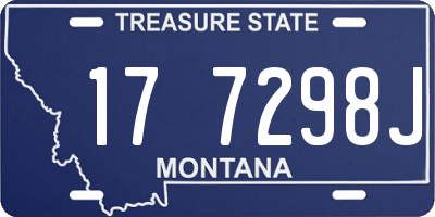 MT license plate 177298J