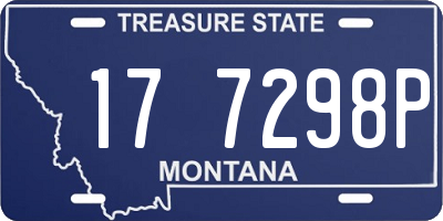 MT license plate 177298P