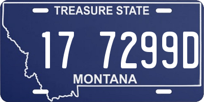 MT license plate 177299D