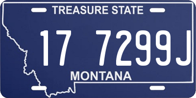 MT license plate 177299J