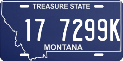 MT license plate 177299K