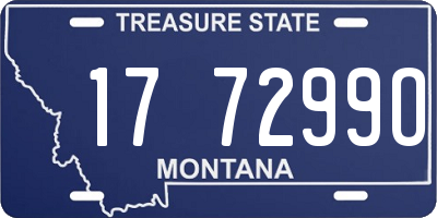 MT license plate 177299O
