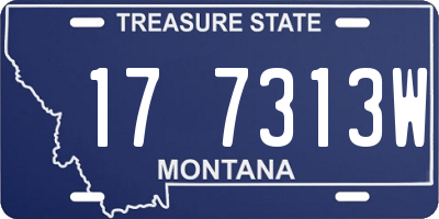 MT license plate 177313W