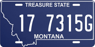 MT license plate 177315G