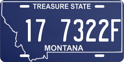 MT license plate 177322F