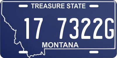 MT license plate 177322G