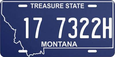 MT license plate 177322H