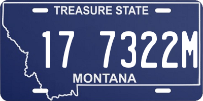 MT license plate 177322M