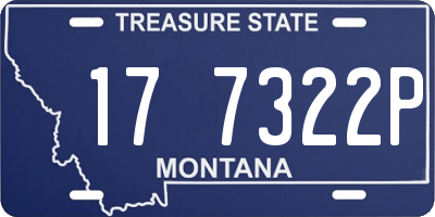 MT license plate 177322P