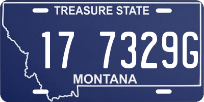 MT license plate 177329G