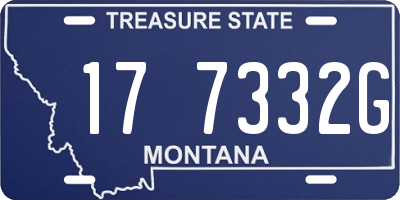MT license plate 177332G