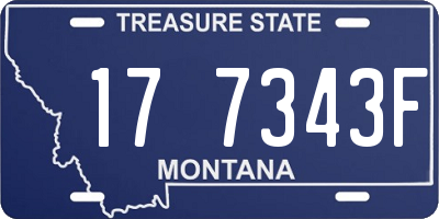 MT license plate 177343F
