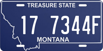 MT license plate 177344F