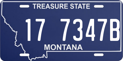 MT license plate 177347B
