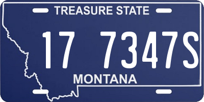 MT license plate 177347S