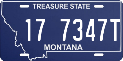 MT license plate 177347T