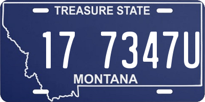 MT license plate 177347U