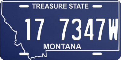 MT license plate 177347W