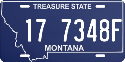 MT license plate 177348F