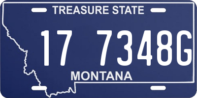 MT license plate 177348G