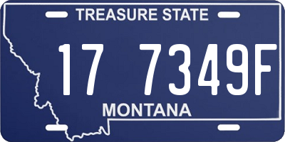 MT license plate 177349F