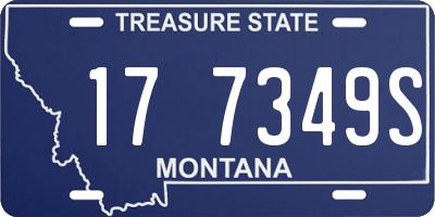 MT license plate 177349S