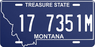 MT license plate 177351M