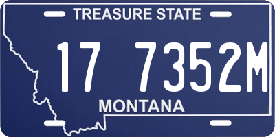 MT license plate 177352M