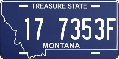 MT license plate 177353F