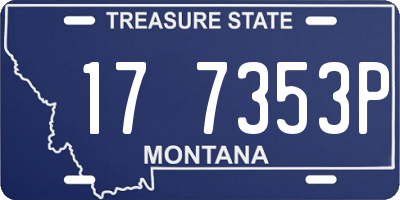 MT license plate 177353P