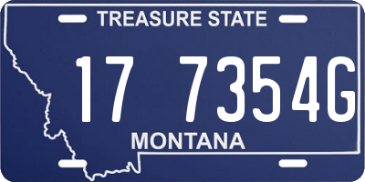 MT license plate 177354G