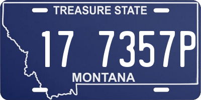 MT license plate 177357P