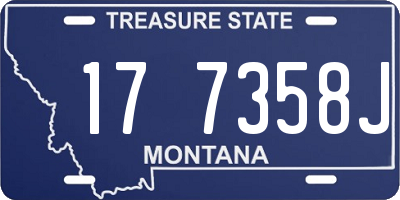 MT license plate 177358J