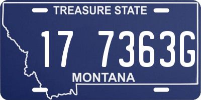 MT license plate 177363G