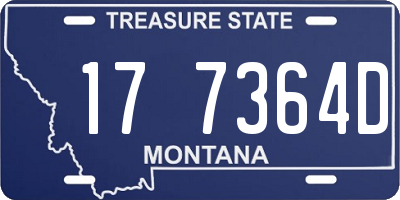 MT license plate 177364D