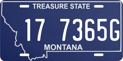 MT license plate 177365G