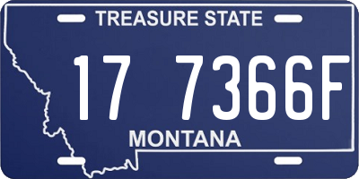 MT license plate 177366F