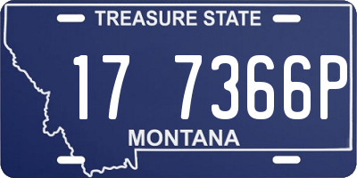 MT license plate 177366P