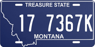 MT license plate 177367K
