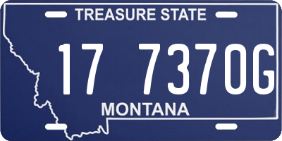 MT license plate 177370G