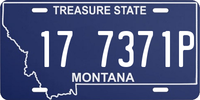 MT license plate 177371P