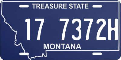 MT license plate 177372H