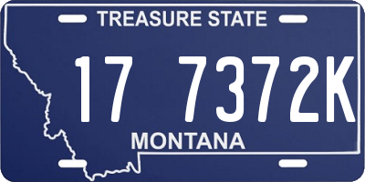 MT license plate 177372K