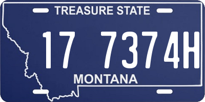 MT license plate 177374H