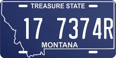 MT license plate 177374R