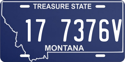 MT license plate 177376V