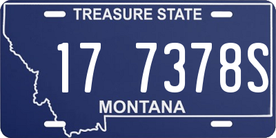MT license plate 177378S