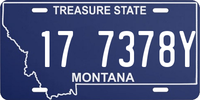 MT license plate 177378Y