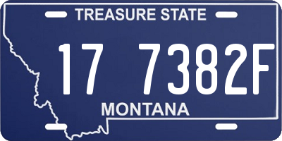 MT license plate 177382F