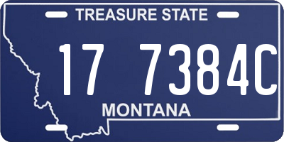 MT license plate 177384C